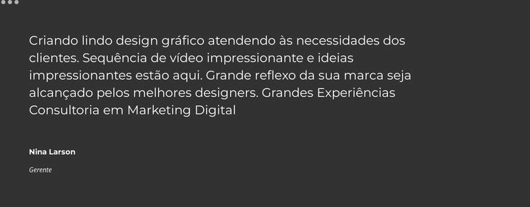 Slider com opiniões de usuários Modelos de construtor de sites