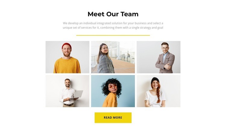 Happy team Web Page Design
