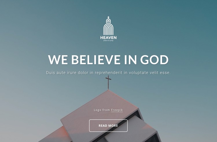 We belive in God CSS Template