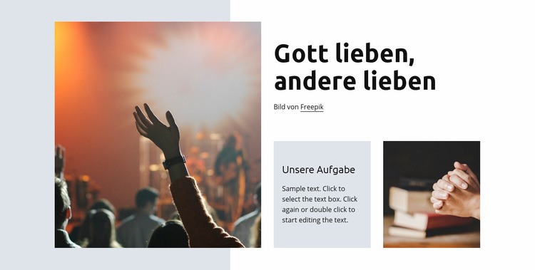 Gott lieben Website Builder-Vorlagen