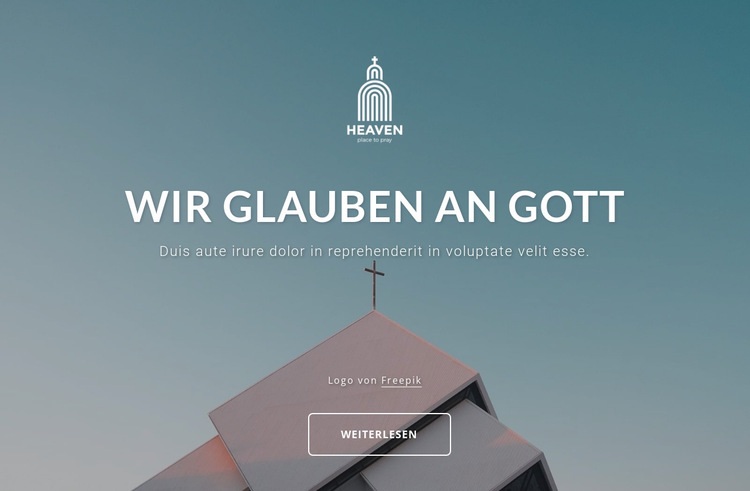 Wir glauben an Gott Website Builder-Vorlagen