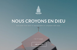 Fonctionnalité De Mise En Page De Thème Pour Nous Croyons En Dieu