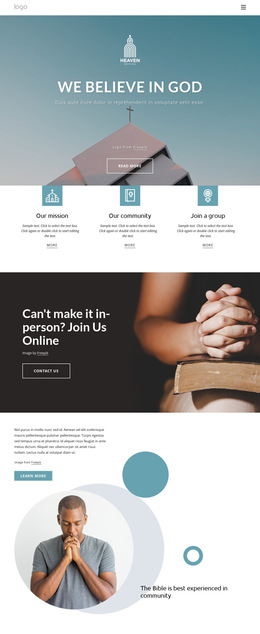 Family Friendly Church - Ready To Use HTML5 Template