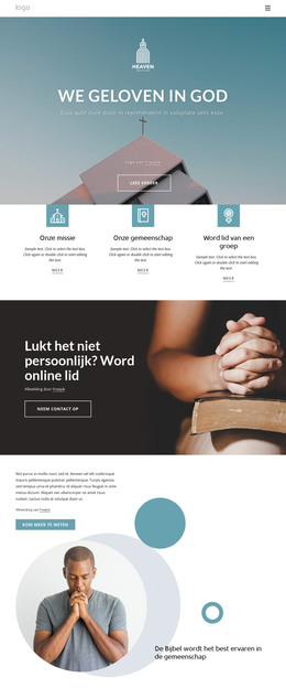 Bootstrap-HTML Voor Gezinsvriendelijke Kerk