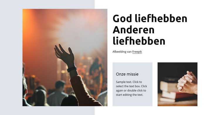 Liefhebbende god HTML5-sjabloon