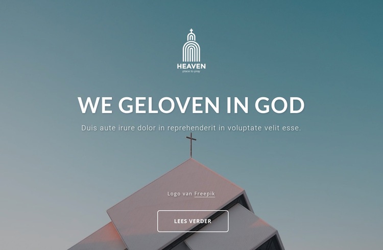 We geloven in God Website Builder-sjablonen