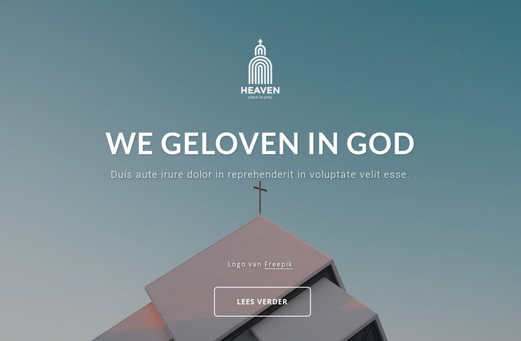 We geloven in God Website sjabloon