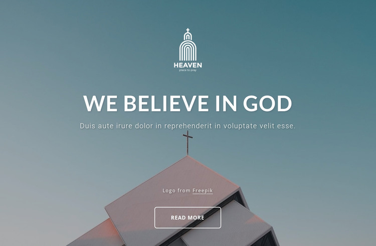 We belive in God Web Design