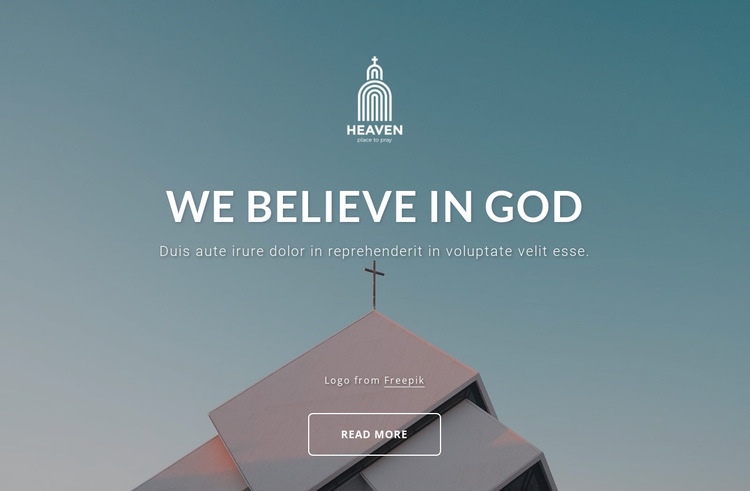 We belive in God Wix Template Alternative