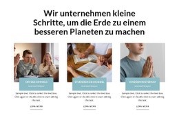 Responsive Webvorlage Für Machen Sie Die Erde Zu Einem Besseren Planeten