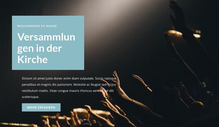 Treffen in der Kirche Website Builder-Vorlagen
