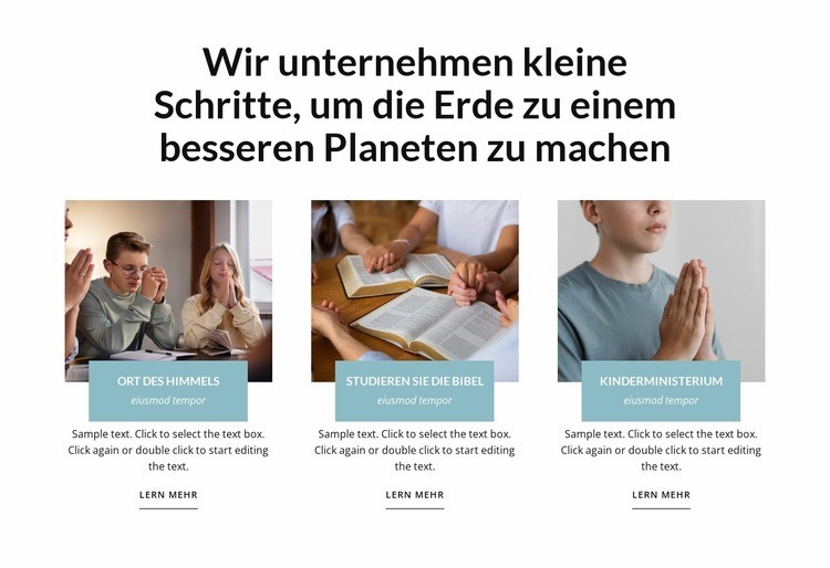 Machen Sie die Erde zu einem besseren Planeten Website design