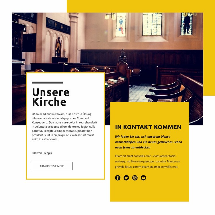 Unsere Kirche Website-Modell
