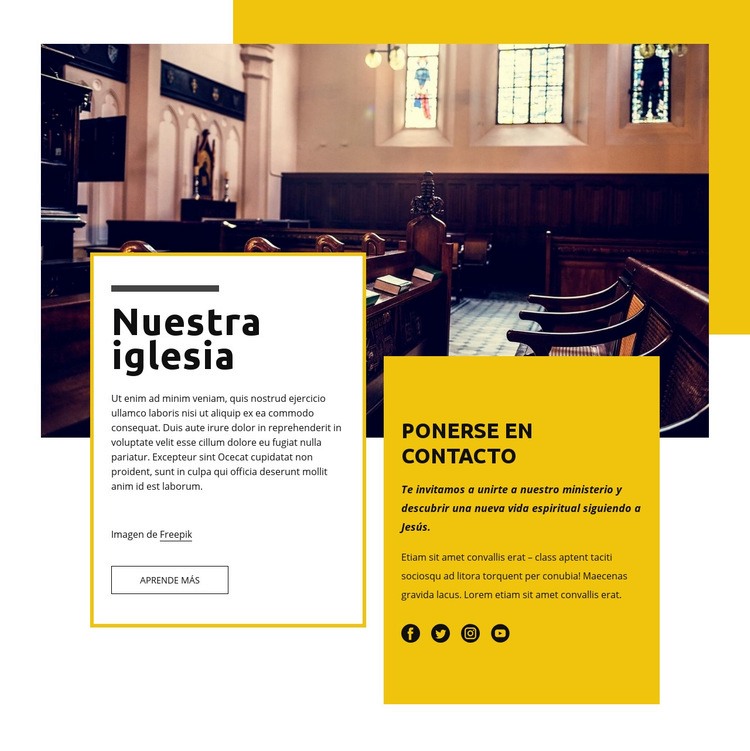 Nuestra iglesia Diseño de páginas web