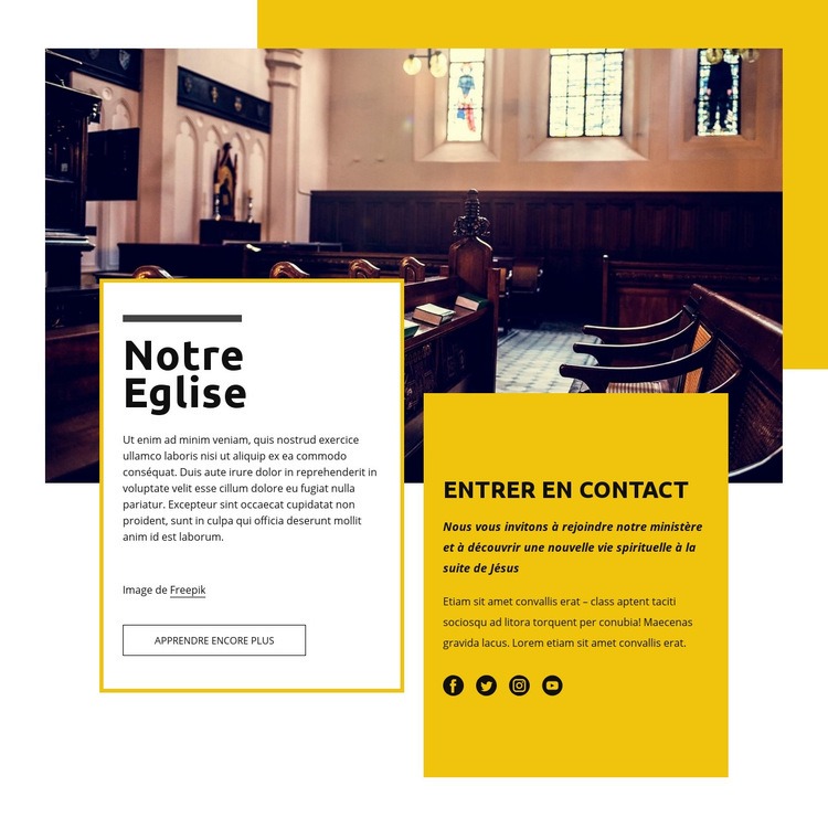 Notre église Modèle HTML5