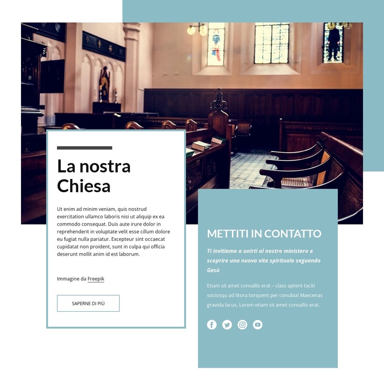 La nostra chiesa Modello di sito Web