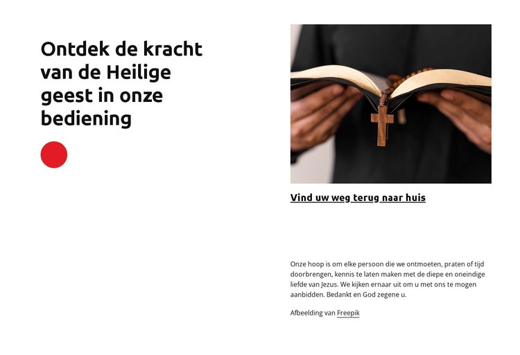 Welkom in de kerk Sjabloon voor één pagina