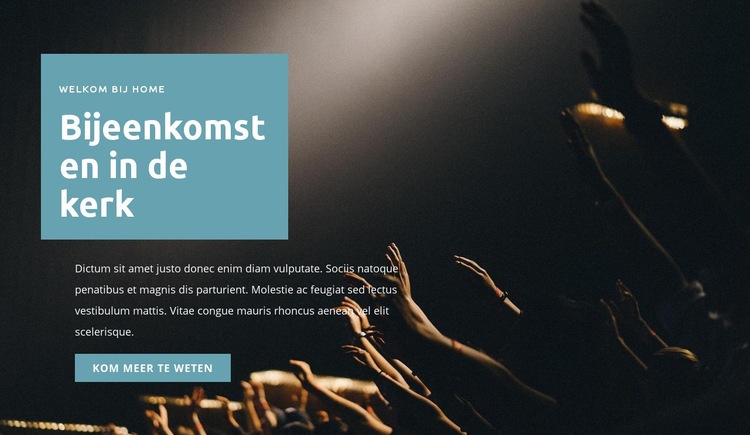 Bijeenkomsten in de kerk Website Builder-sjablonen