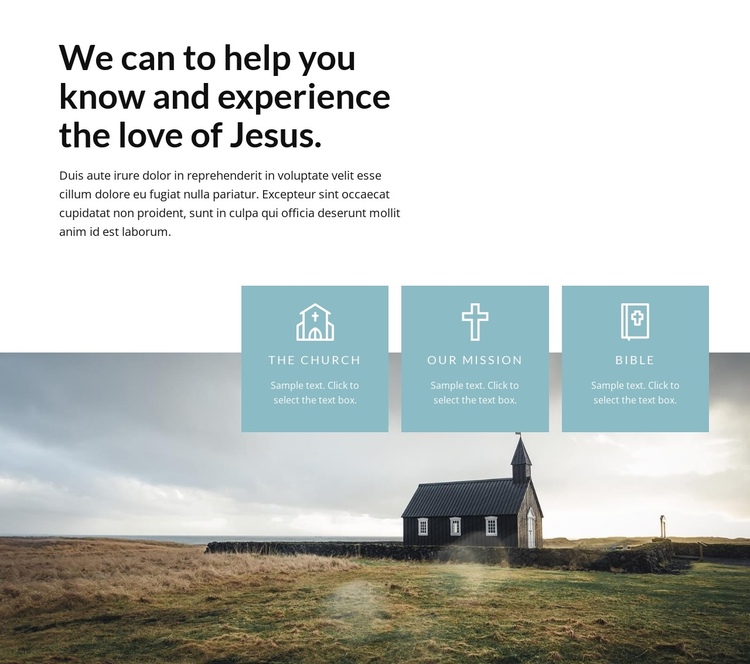 Love of Jesus One Page Template