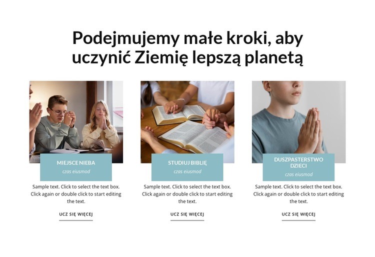 Uczyń Ziemię lepszą planetą Szablony do tworzenia witryn internetowych