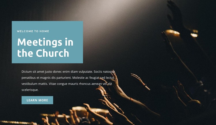 Möten i kyrkan Html webbplatsbyggare