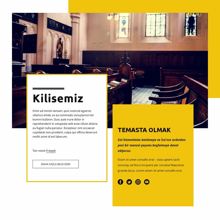 Bizim kilisemiz Html Web Sitesi Oluşturucu