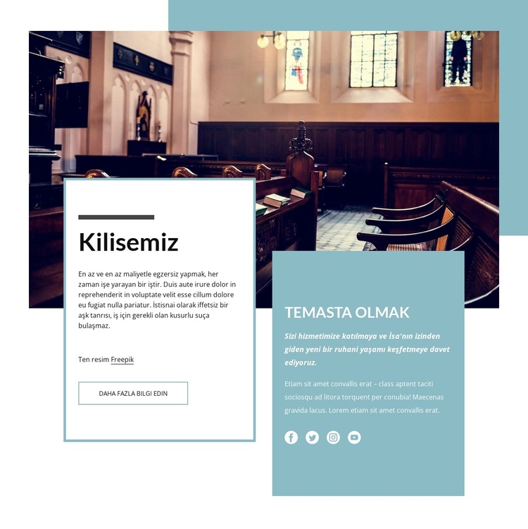 Bizim kilisemiz Web Sitesi Şablonu