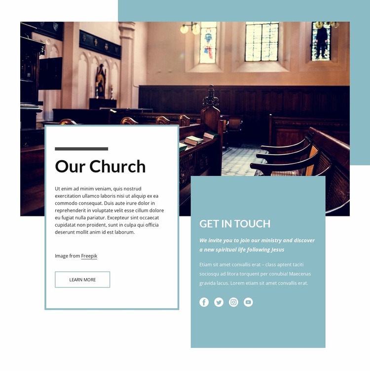 Our church Website Mockup