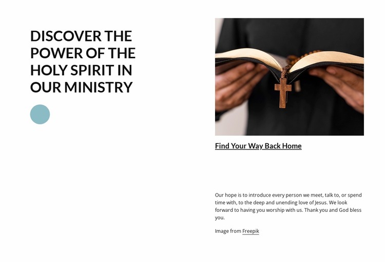 Welcome to church Website Mockup