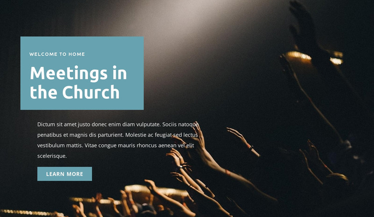 Meetings in the church Website Mockup