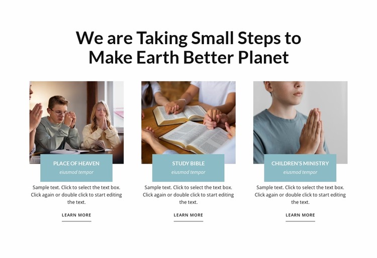 Make earth better planet Website Mockup