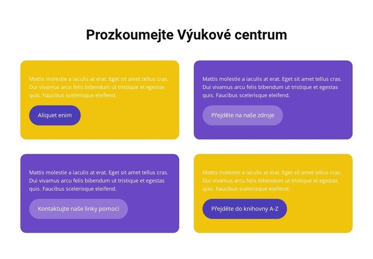 Studijní centrum Šablona webové stránky