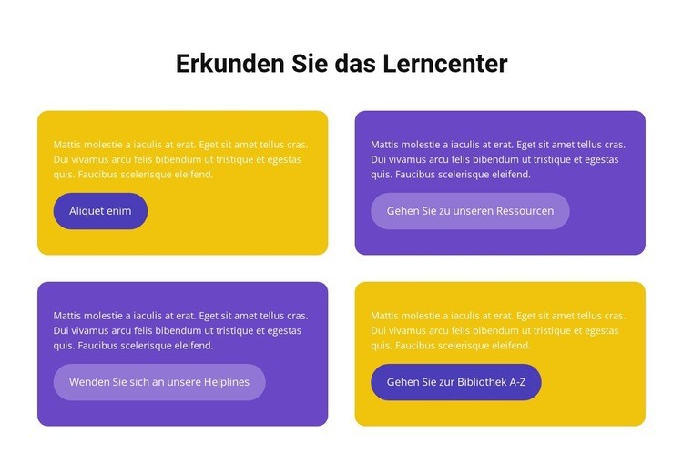 Lernzentrum Website design