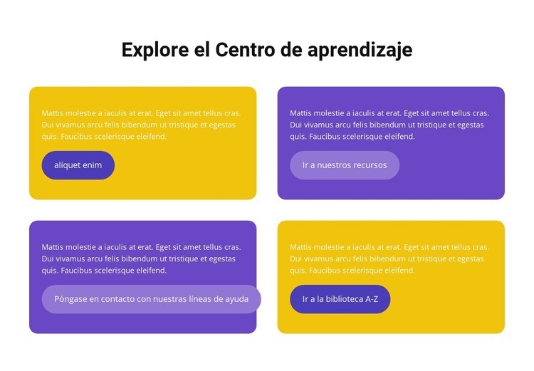 Centro de Aprendizaje Creador de sitios web HTML