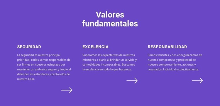 Lista de valores fundamentales Diseño de páginas web