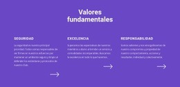 Página De Inicio Del Producto Para Lista De Valores Fundamentales