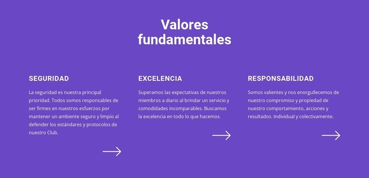 Lista de valores fundamentales Página de destino