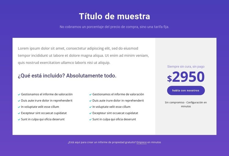 Tu servicio completo de compra de vivienda Plantilla HTML5