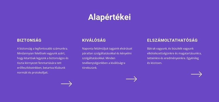 Alapértékek listája HTML Sablon