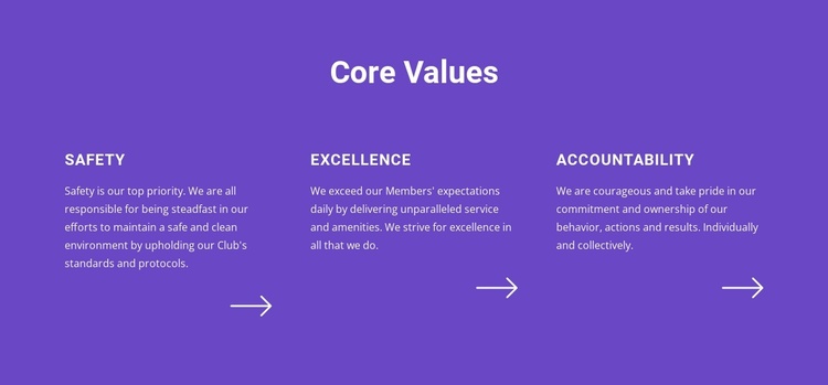 Core values list Joomla Template