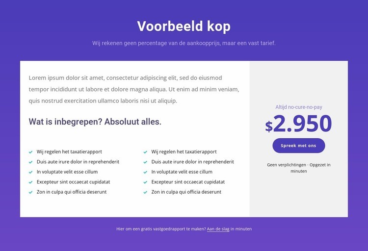 Uw complete aankoopservice Html Website Builder