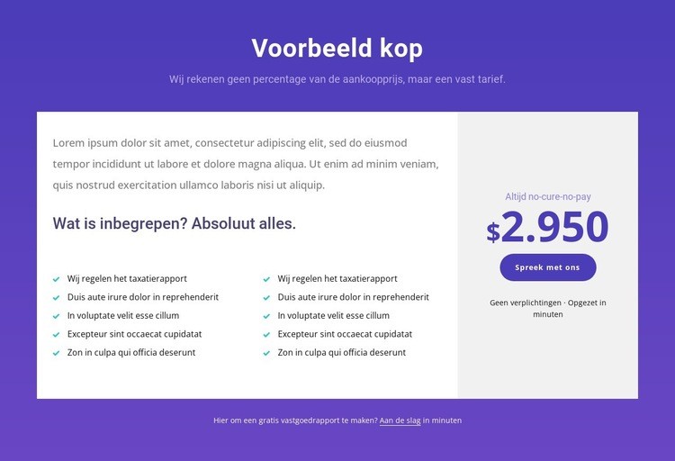 Uw complete aankoopservice Website Builder-sjablonen