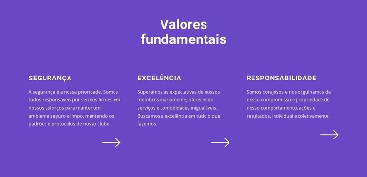 Lista de valores essenciais Construtor de sites HTML