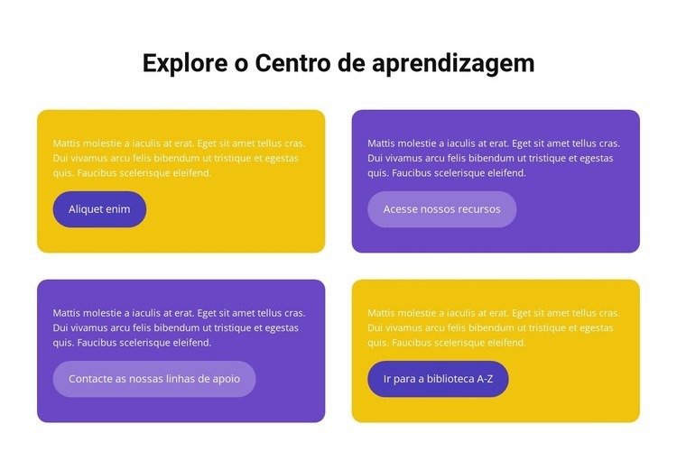 Centro de Aprendizagem Maquete do site