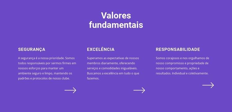 Lista de valores essenciais Template CSS