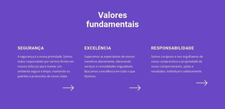 Lista de valores essenciais Modelo de uma página