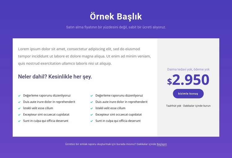 Eksiksiz ev satın alma hizmetiniz Web Sitesi Oluşturucu Şablonları