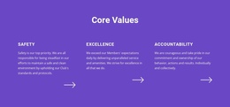 Core Values List Website Creator