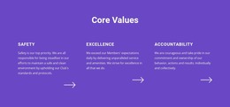 Core Values List - Mockup Design