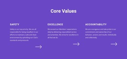 Bootstrap Theme Variations For Core Values List